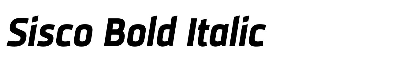 Sisco Bold Italic